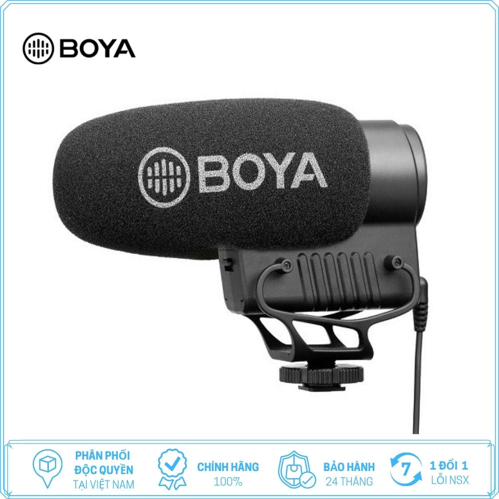 BOYA BY-BM3051S - Hàng Chính Hãng - Mic thu âm cổng 3.5mm | Dành cho Máy ảnh DSLR/Máy quay phim/Máy ghi âm