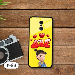 Ốp lưng kính 3D Xiaomi Redmi 5 Plus- cute