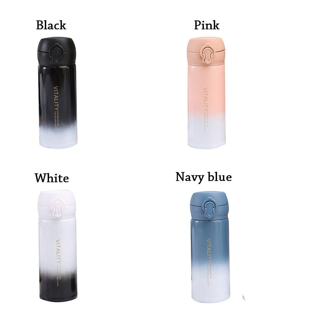 Bình Nước Giữ Nhiệt 500ml Chất Liệu Inox Màu Gradient Đơn Giản