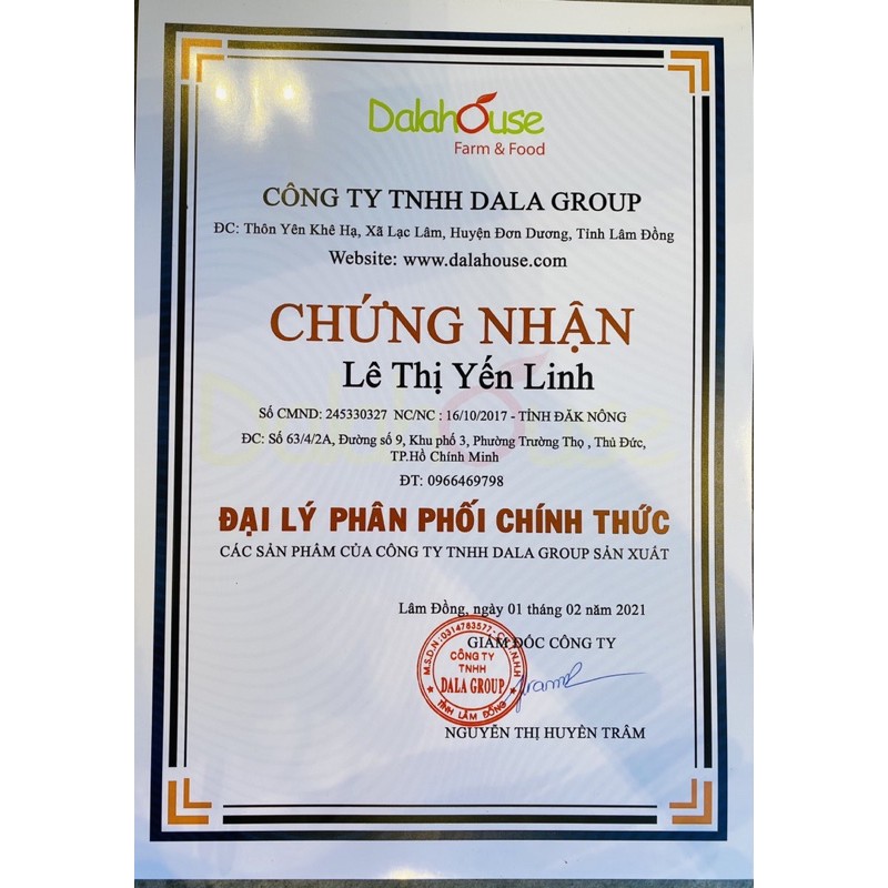 Bột diếp cá nguyên chất Dalahouse ( Hộp 20 gói x 3gram) ngăn ngừa táo bón, hỗ trợ điều trị bệnh trị, làm đẹp da