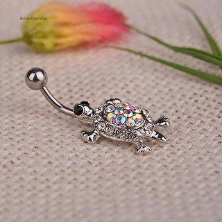 Khuyên rốn đính đá hình rùa con đáng yêu