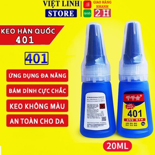 Keo dán móng 401 Loctite, dán nail, dán nhựa, cao su, gỗ - dán siêu dính, siêu chắc khô nhanh - Việt Linh Store