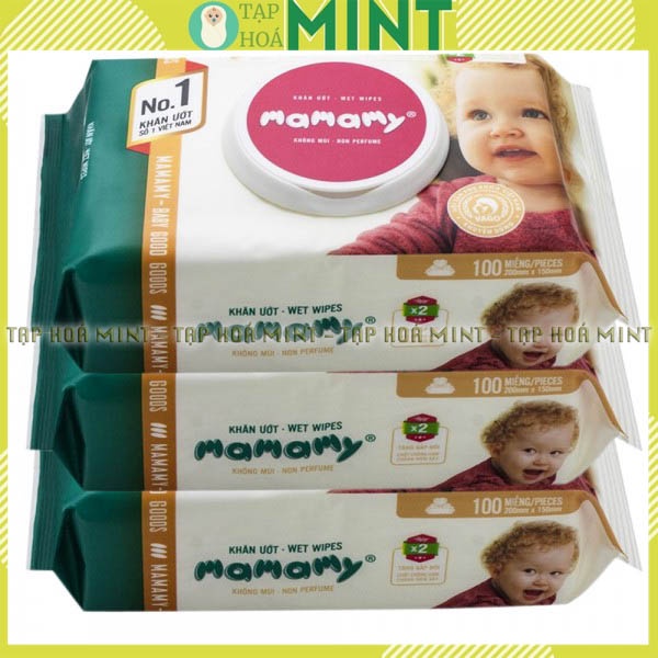 Khăn giấy ướt không mùi an toàn cho bé Mamamy - Tạp hóa mint