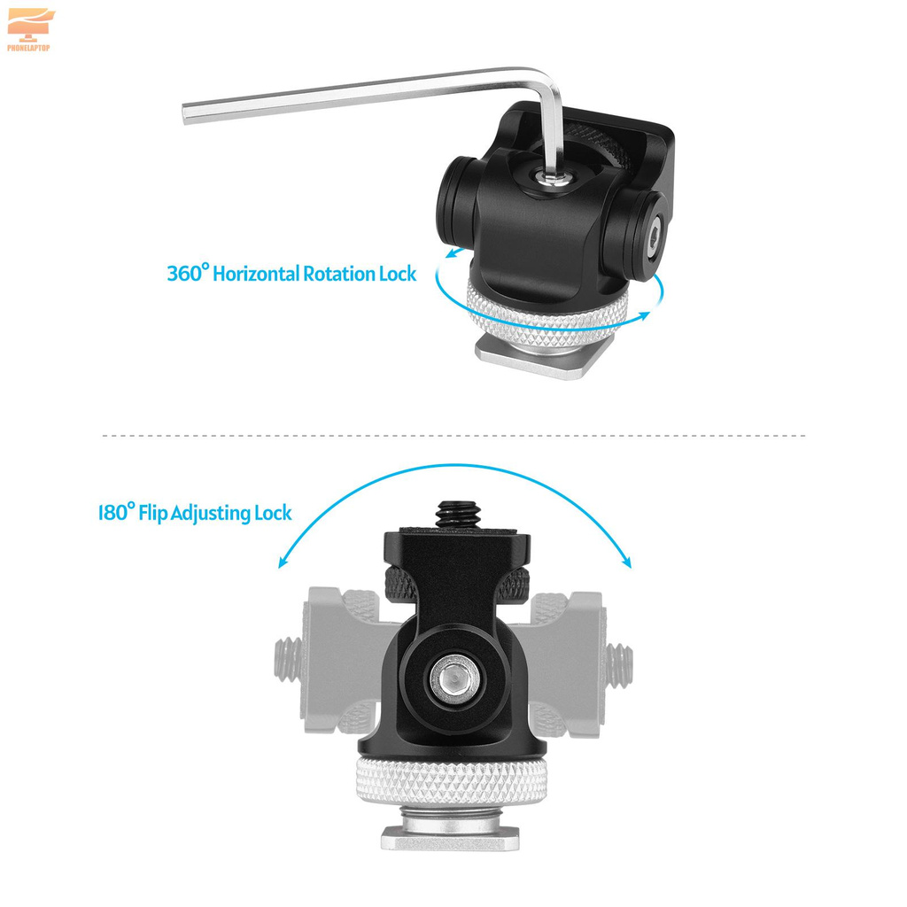Mô Hình Nhân Vật Lapt Andoer 360 Độ Chất Lượng Cao° Đầu Chuyển Đổi Gắn Giá Đỡ Màn Hình Máy Ảnh 1 / 4 inch Có Thể Xoay Vòng Tiện Dụng | BigBuy360 - bigbuy360.vn