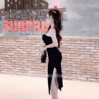 Đầm body 2 dây xẻ hông