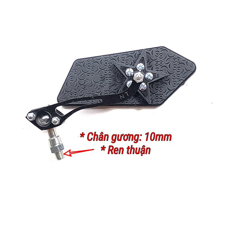 Gương chiếu hậu xe máy 5 cạnh loại rẻ