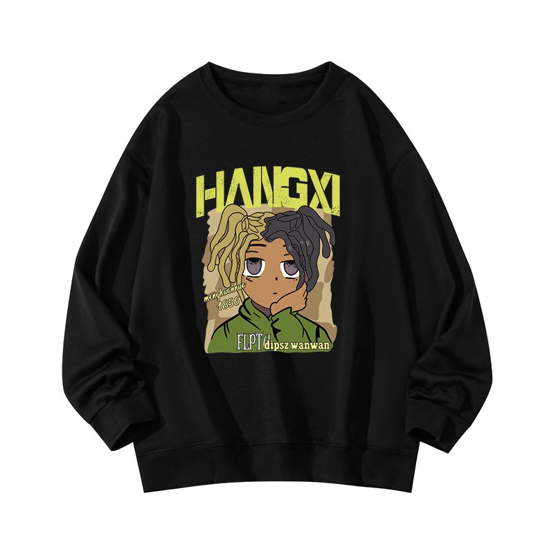 NRVP Áo Thun Nữ Dài Tay Dáng Rộng In Hình Phong Cách Hàn Quốc Mới