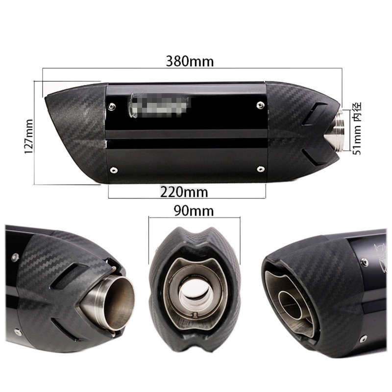 Ống Pô Xả Khí 51mm Mivv Có Thể Tháo Rời Db Killer Chuyên Dụng Cho Xe Mô Tô