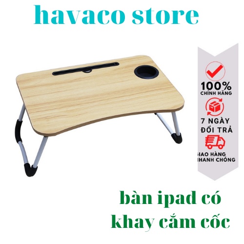 Bàn Học, Bàn Làm Việc Gỗ Cao Cấp Gấp Gọn, Chất Lượng, Chắc Chắn ( Khe cắm điện thoại + cốc đựng ly )