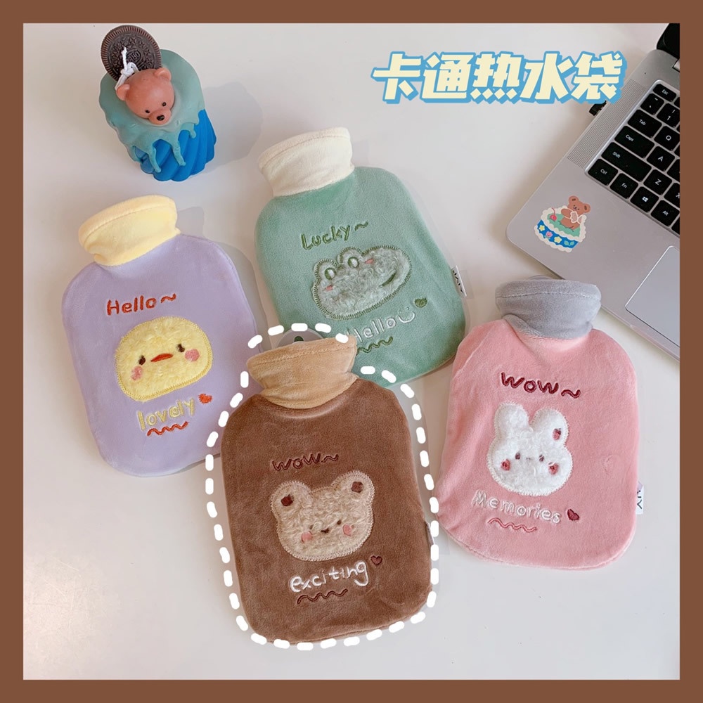 Túi chườm nóng lạnh lông mịn hoạt hình giảm đau bụng kinh, túi sưởi giữ ấm có thể làm túi đút tay