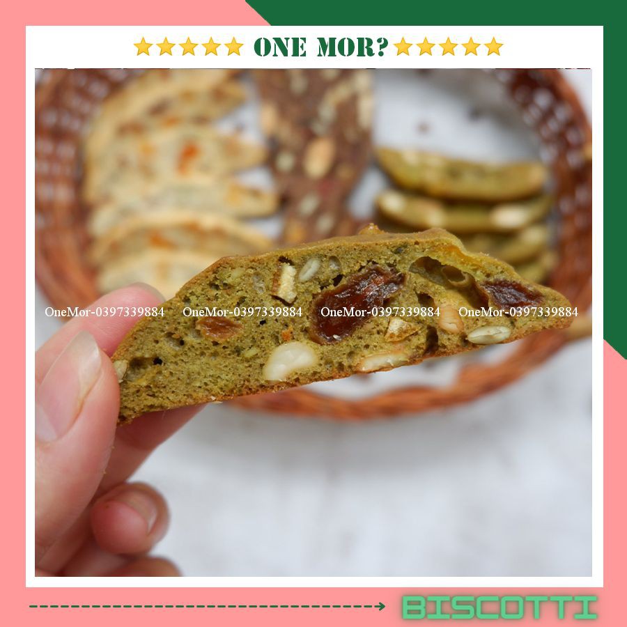 Bánh ăn kiêng giảm cân Biscotti dinh dưỡng cho người ăn kiêng, cho mẹ bầu, bánh hạt dinh dưỡng eatclean | OneMor