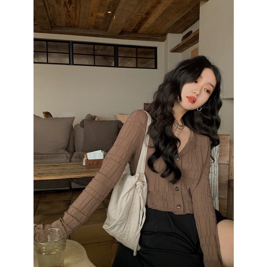 Áo Khoác Cardigan Mỏng Ngắn Chống Nắng Phong Cách Retro Cho Nữ