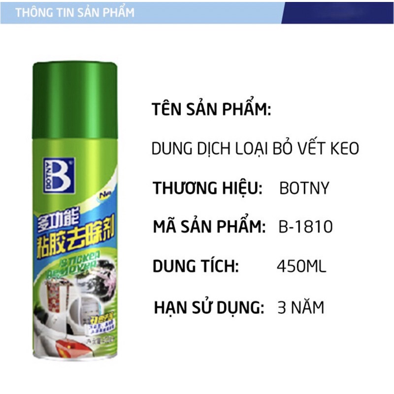 Chai Xịt Tẩy Nhựa Đường Ô tô Xe Máy - Tróc Keo Decal Xốp Dán Tường - Tẩy Băng Dính, Kẹo Cao Su, Bụi Sơn Màu DSQ