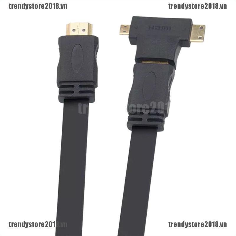 Cáp Chuyển Đổi 3 Trong 1 Micro Hdmi Đực Sang Hdmi Cái