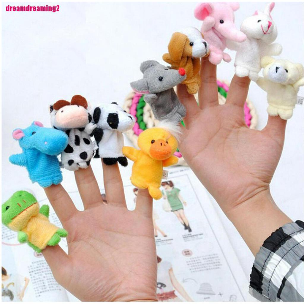 Bộ 10 Rối Bông Đeo Ngón Tay Hình Động Vật Dễ Thương