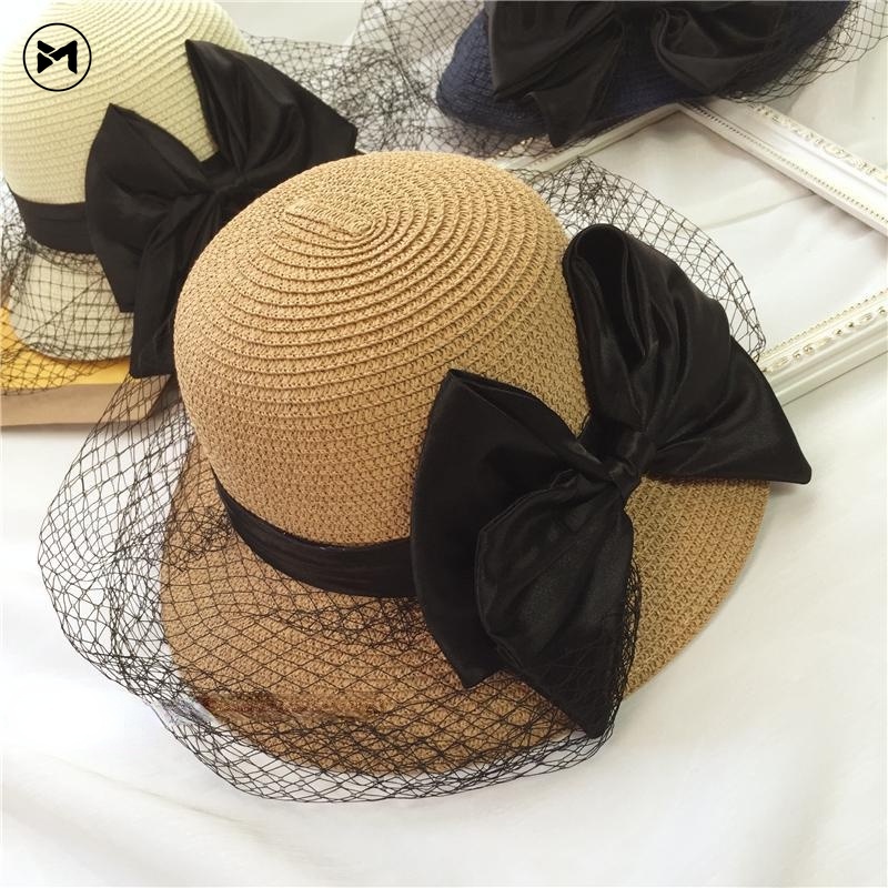 Nón Cói Rộng Vành Phối Nơ Thời Trang Mùa Hè Mới Phong Cách Hàn Quốc Cho Nữ