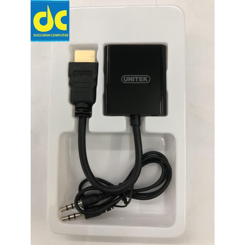 Cáp HDMI to VGA Audio hàng hãng Unitek