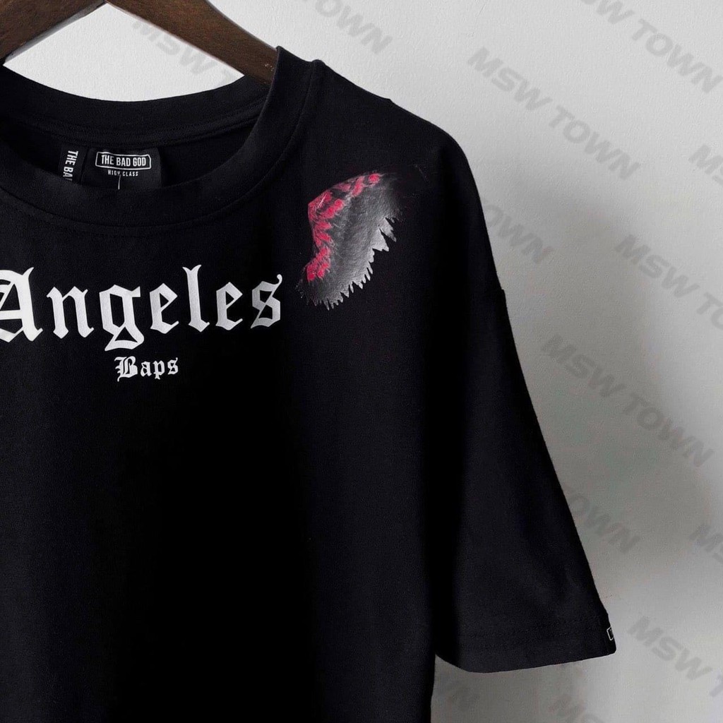 Áo thun tay lỡ Angles Baps Tee, áo T Shirt cotton form rộng in hình nam nữ unisex, MSW Town | BigBuy360 - bigbuy360.vn