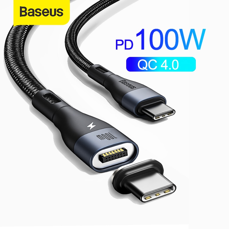 Baseus 100W USB C to USB Type C Cable for Xiaomi Redmi Note 8 Pro Quick Charge 4.0 PD Sạc nhanh cho Cáp sạc MacBook Pro