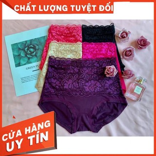 Quần lót nữ cotton phối ren cạp cao gen bụng 2015