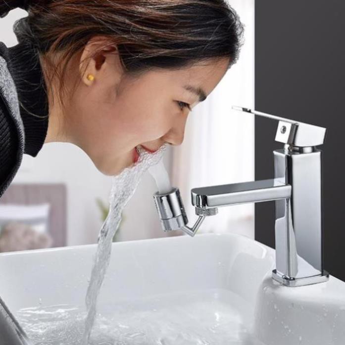 ĐẦU NỐI TĂNG ÁP VÒI NƯỚC bồn rửa chén bát bồn lavabo rửa mặt (Xoay 720 độ) thiết kế thông minh với 2 chế độ nước chảy