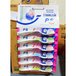 Lốc 6 cây p/s bàn chải lông tơ mềm mại sạch hiệu quả