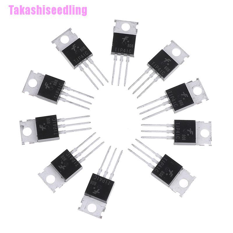 Bộ 10 Linh Kiện Bán Dẫn Takashiseedling Tip41C Tip41 Npn To-220 Chất Lượng Cao