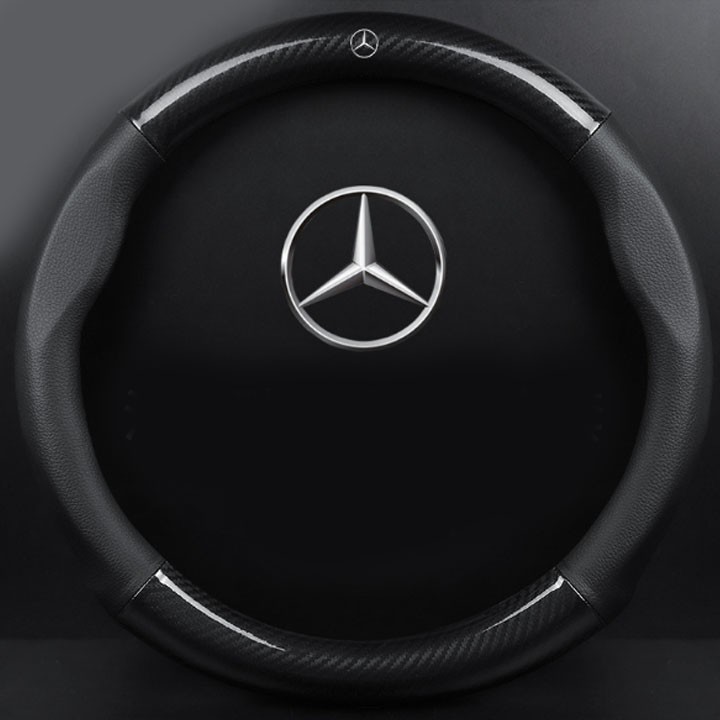 Bọc vô lăng xe ô tô Mercedes vân Carbon