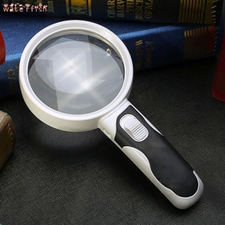 Kính Lúp Phóng Đại 20 Lần 90mm Có Đèn Led Cho Đọc Sách