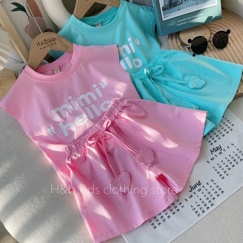 Đồ Bộ Bé Gái Minky Mom Vải Cotton, Bộ Cộc Tay Cho Bé Mặc Nhà, Bộ Quần Áo Trẻ Em Dễ Thương Mùa Hè - T19