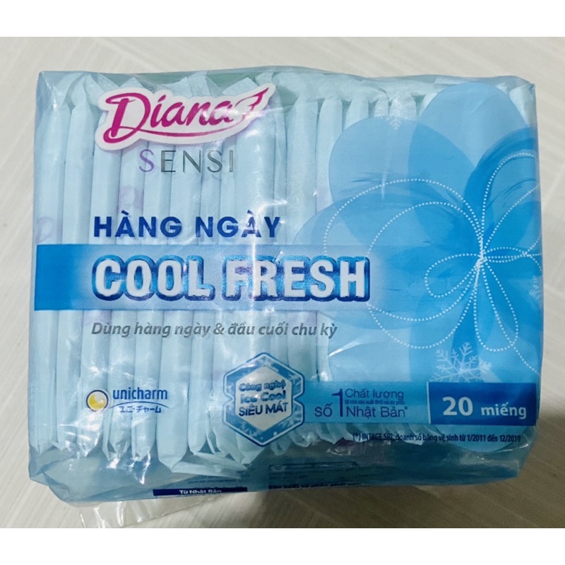 Băng vệ sinh hàng ngày Diana Sensi Cool Fresh 20 miếng
