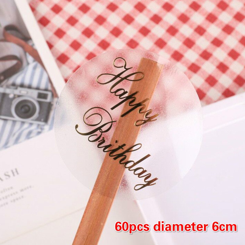 Sticker Chữ Happy Birthday Dán Trang Trí Gói Quà