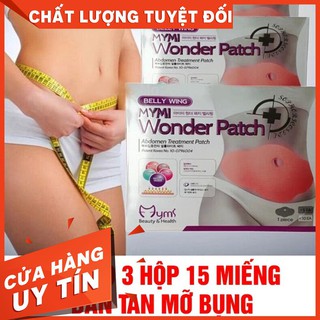 Combo 3 hộp miếng dán tan mỡ bụng Mimi Wonder Patch Hàn Quốc (hộp 5 miếng)