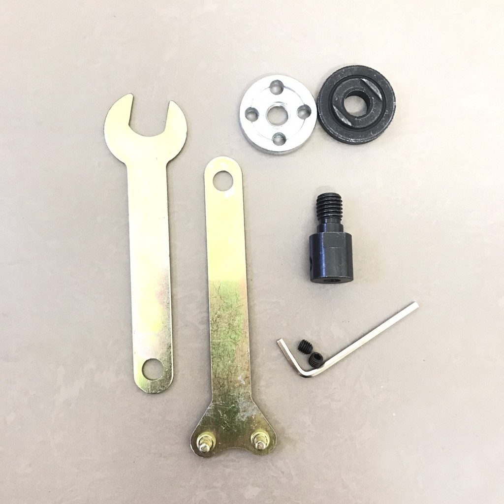 Bộ kẹp lưỡi cắt,cưa,mài M10 lỗ 6mm dùng cho motor