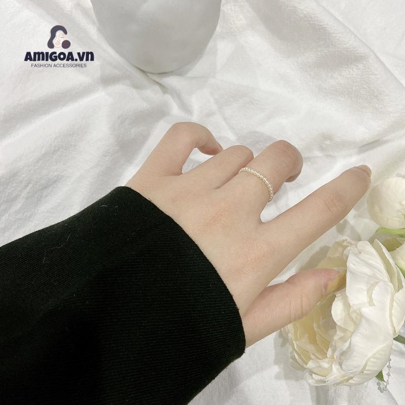 ✨✨Nhẫn Đính Ngọc Trai Giả Thanh Lịch Cho Nữ