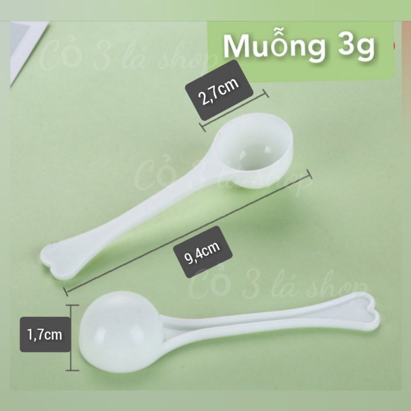 Muỗng đong 3g,múc bột sữa, gia vị, định lượng nguyên liệu làm bánh, nhựa pp