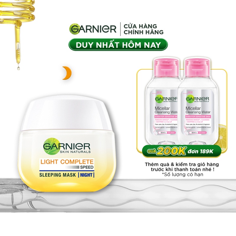 Mặt nạ ngủ dưỡng đêm tinh chất sữa chua sáng da Garnier 50ml