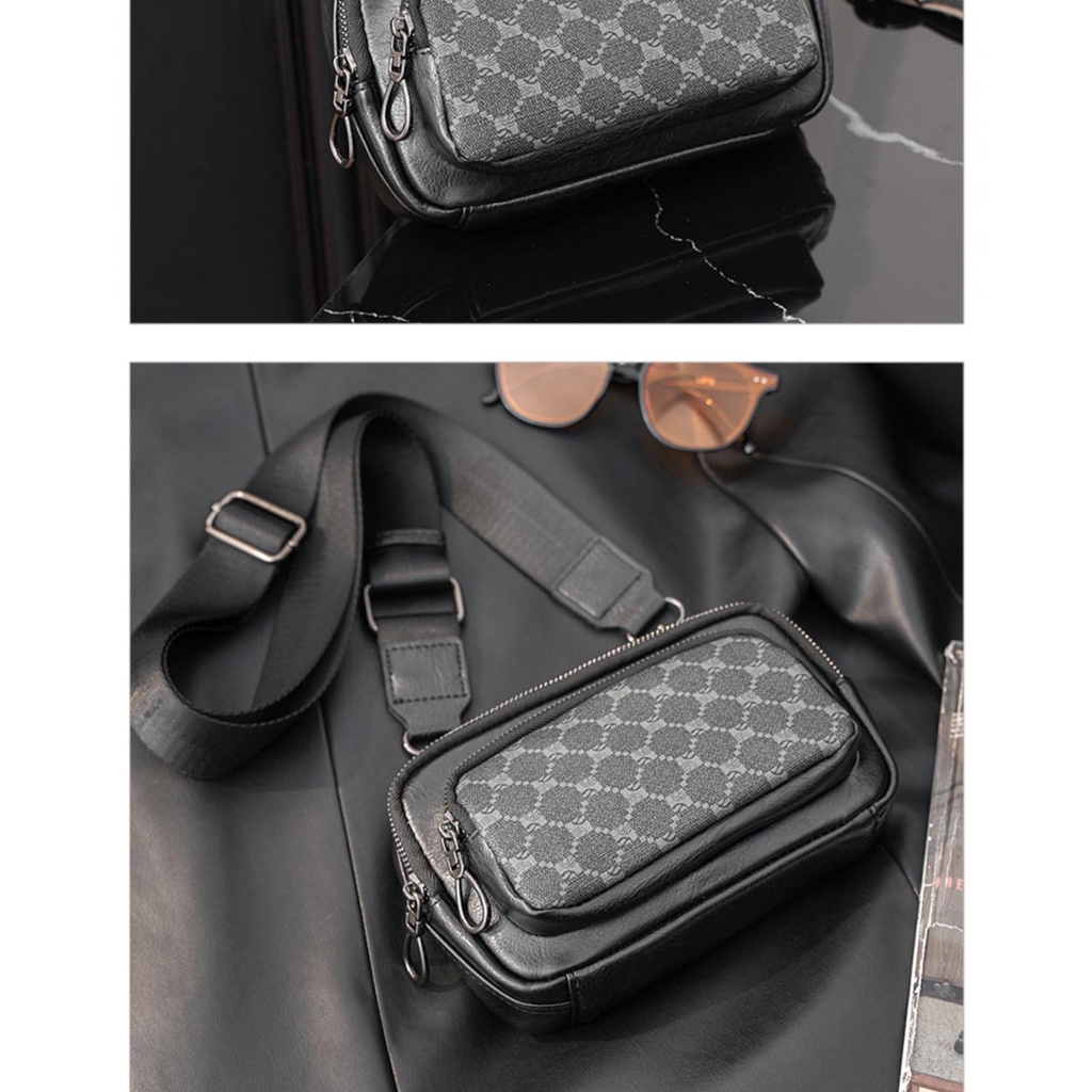 Túi da PU đeo chéo phong cách năng động trẻ trung cho nam