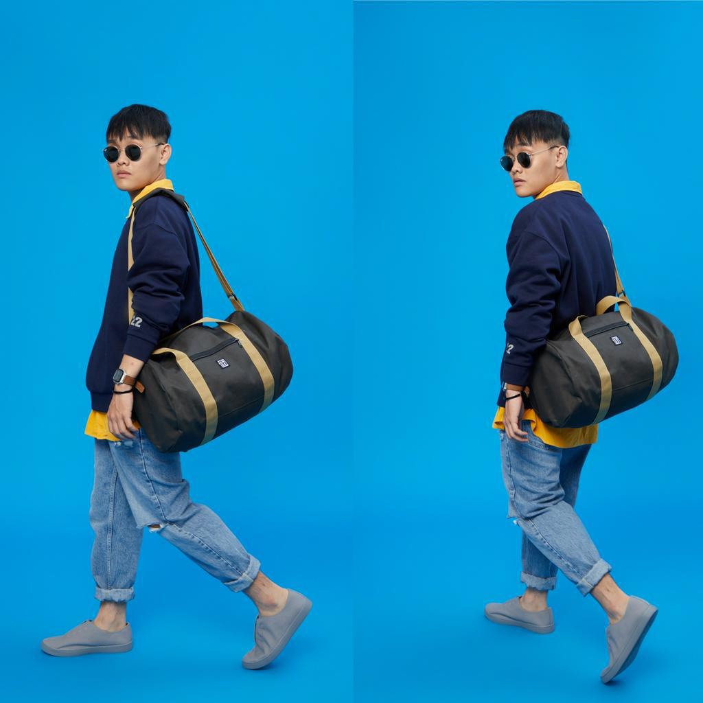 Jamlos Wanderlust Duffle - Túi trống du lịch tập gym vải canvas xách tay đeo chéo thời trang năng động