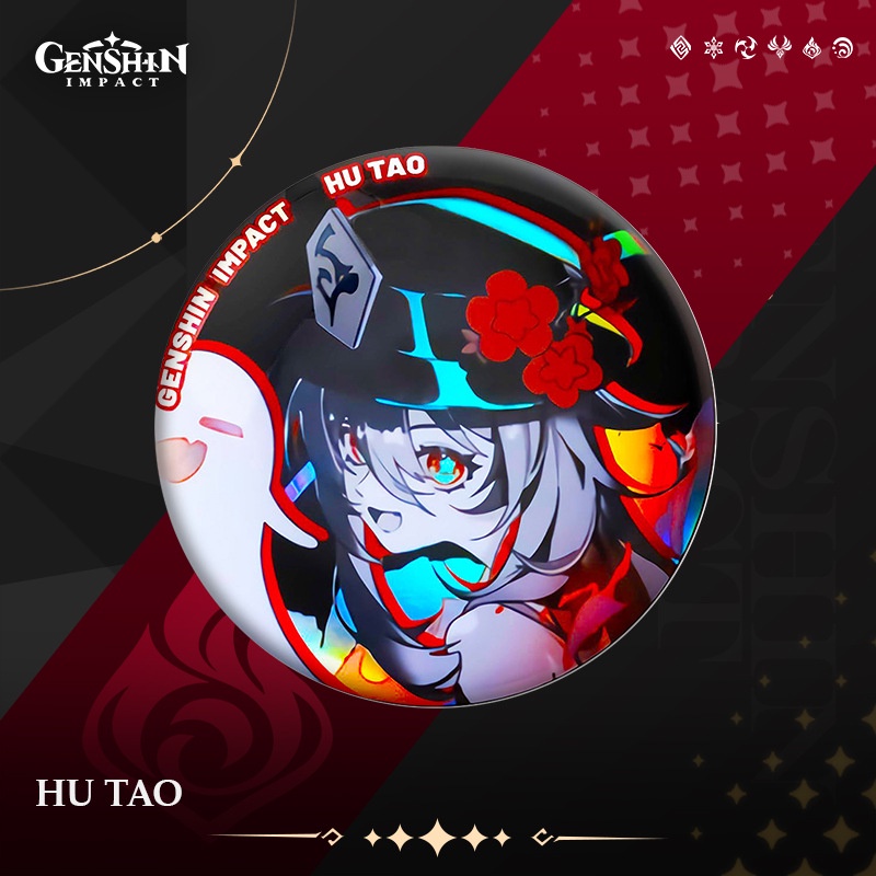 Huy Hiệu Cài Áo Bằng Thiếc Mờ Hình Huy Hiệu Âm Nhạc Ikon raiden shogun xiao