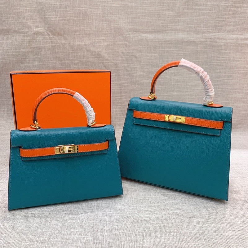 Túi xách nữ Hermes HM Kelly size 22 và 25 chất liệu da thật cao cấp nhập khẩu bản phối màu cực thời trang