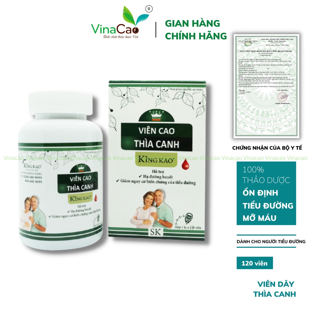 Viên cao dây thìa canh lọ to - Hạ đường huyết an toàn, ổn định
