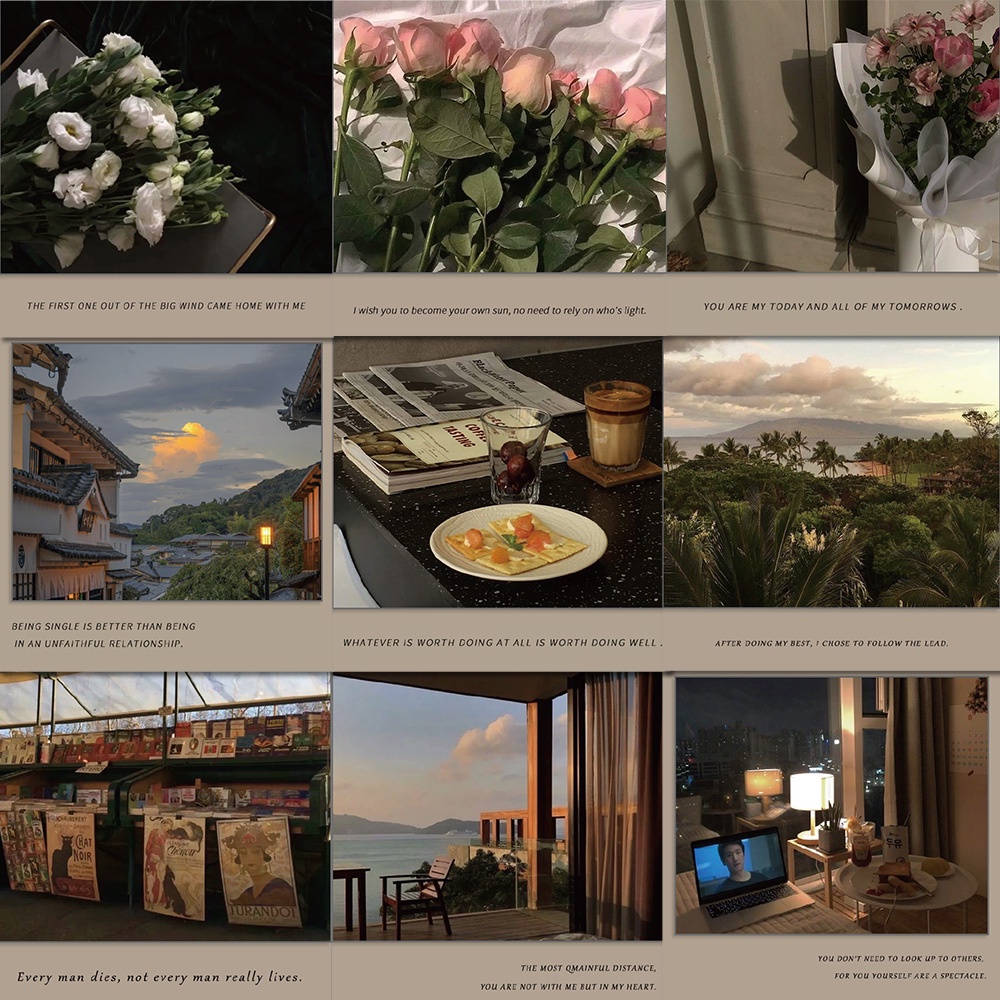 Combo 40 Sticker INS CUỘC SỐNG QUOTES hình dán chống nước dán mũ bảo hiểm, laptop, vali, điện thoại, guitar