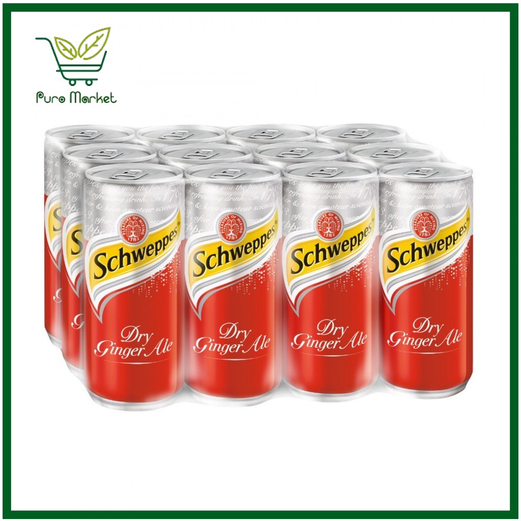 THÙNG 12 CHAI NƯỚC SCHWEPPES GINGER ALE 320ml