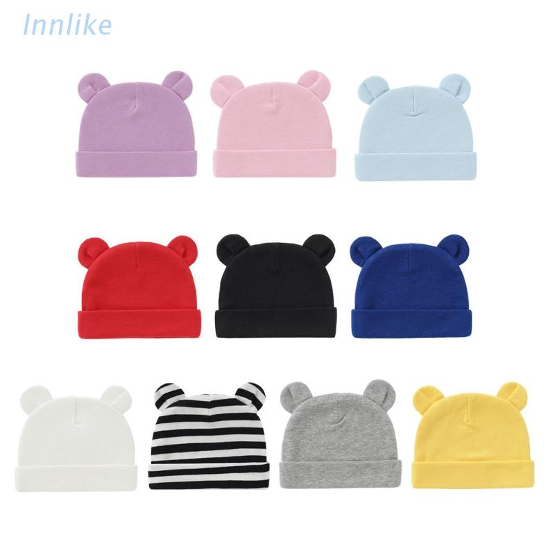 Mũ Beanie Vải Cotton Giữ Ấm Tai Thỏ Thời Trang Thu Đông Cho Bé Sơ Sinh