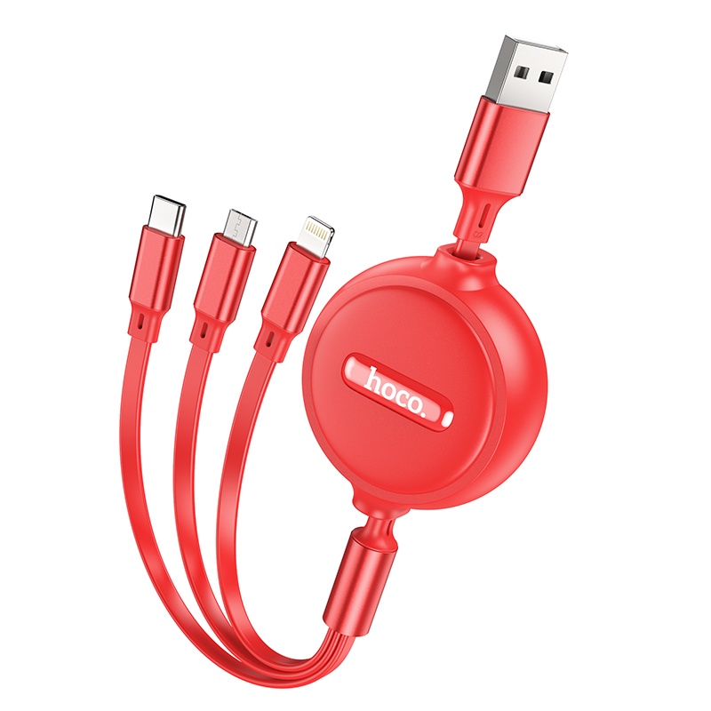 Cáp sạc HOCO X75 3 trong 1 nối USB loại C thích hợp cho iP 13 12 11 Pro Max Notebook Air Mini Xiaomi 12 11