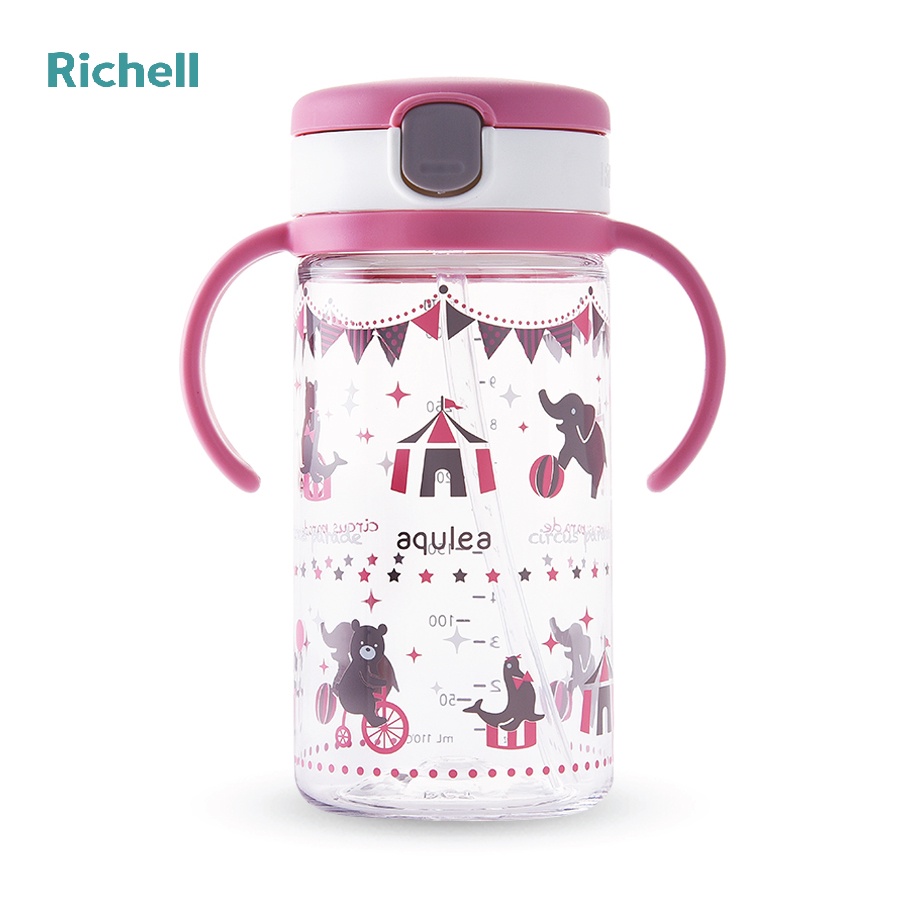 Cốc ống hút Richell Aqulea 320ml
