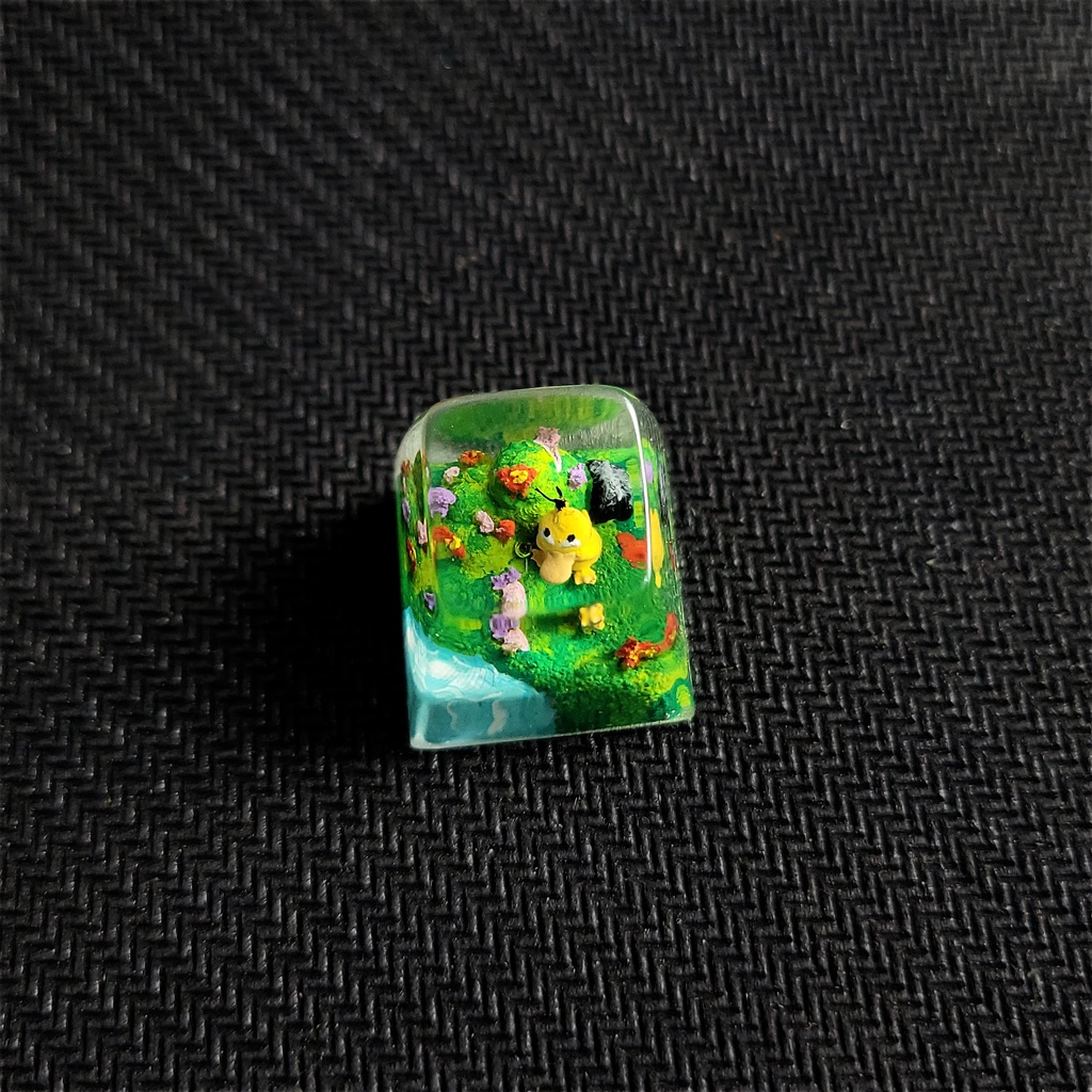 Keycap pokemon Psyduck  - nút phím cơ - keycap lẻ - keycap anime - keycaps xuyên sáng - keycap resin epoxy
