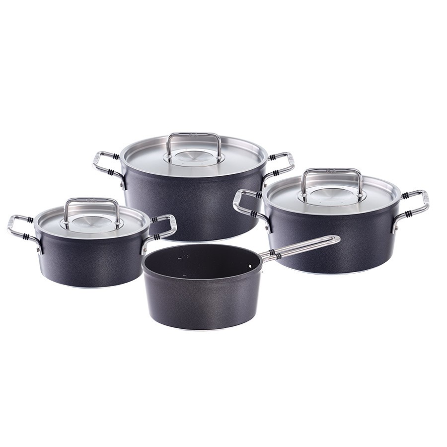 Bộ nồi chống dính Đức cao cấp Fissler Luno 4 nồi hàng chính hãng 100% sản xuất tại Đức, an toàn cho sức khỏe, bền, đẹp.