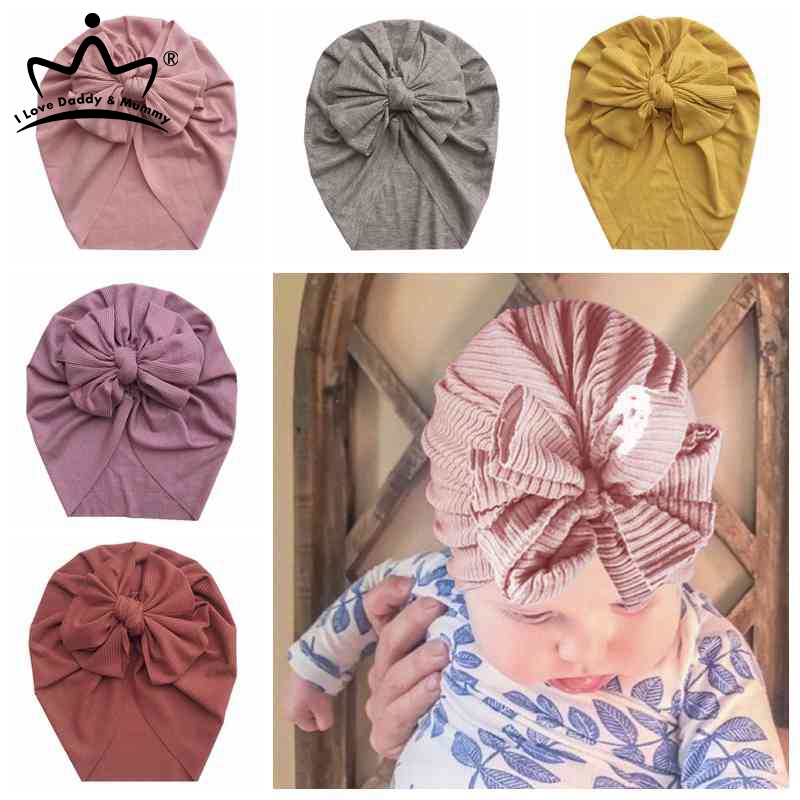 Mũ Turban Thắt Nơ Đáng Yêu Cho Bé Gái